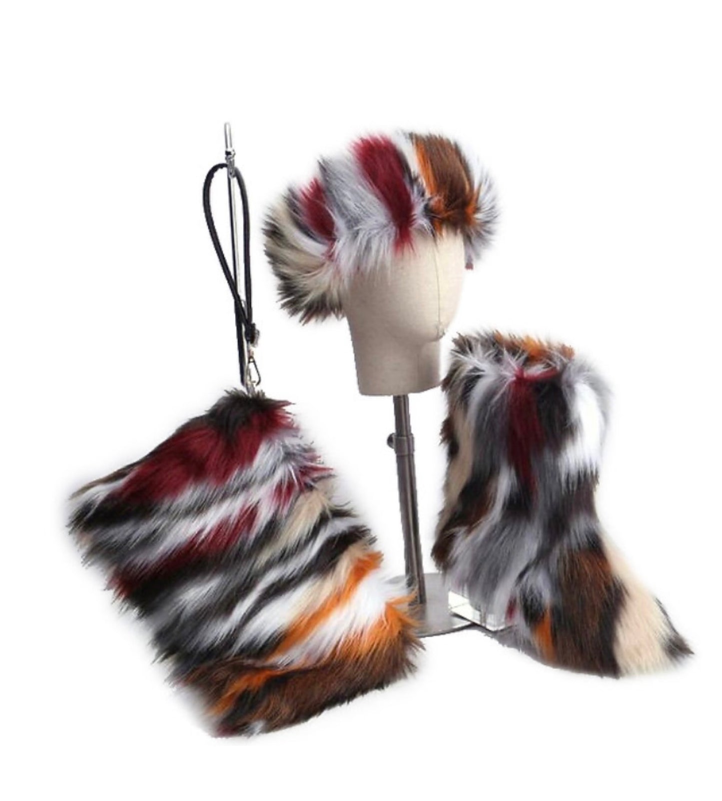 Colorful Faux fur boots