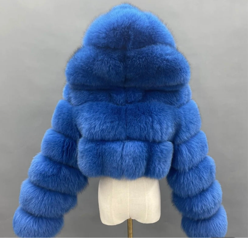 Real fox fur coats