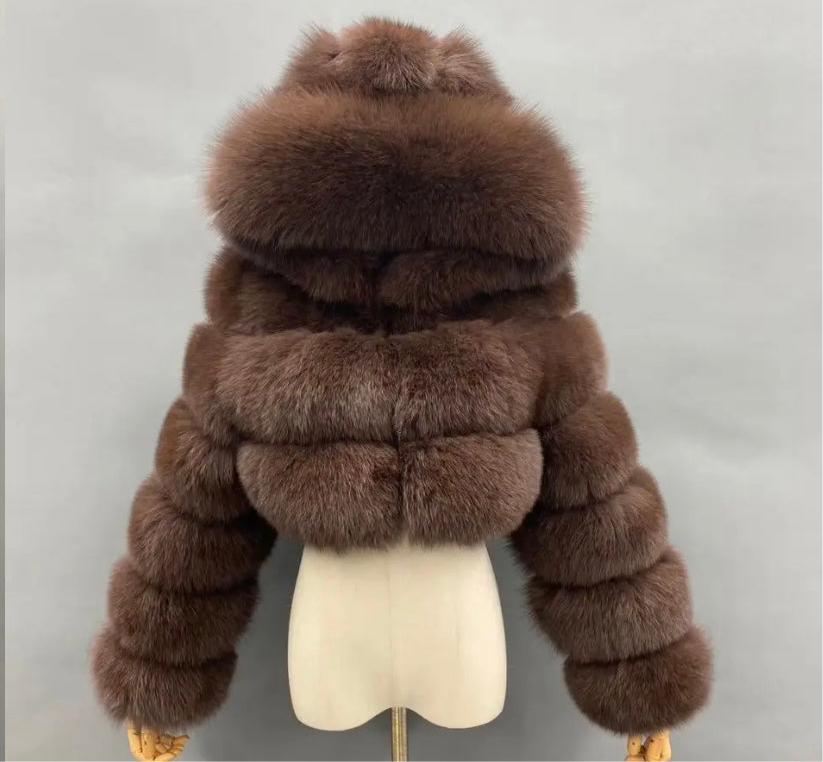 Real fox fur coats
