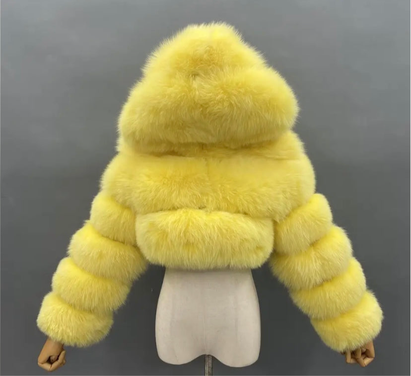 Real fox fur coats