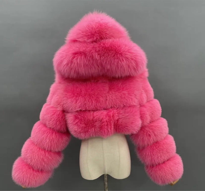 Real fox fur coats