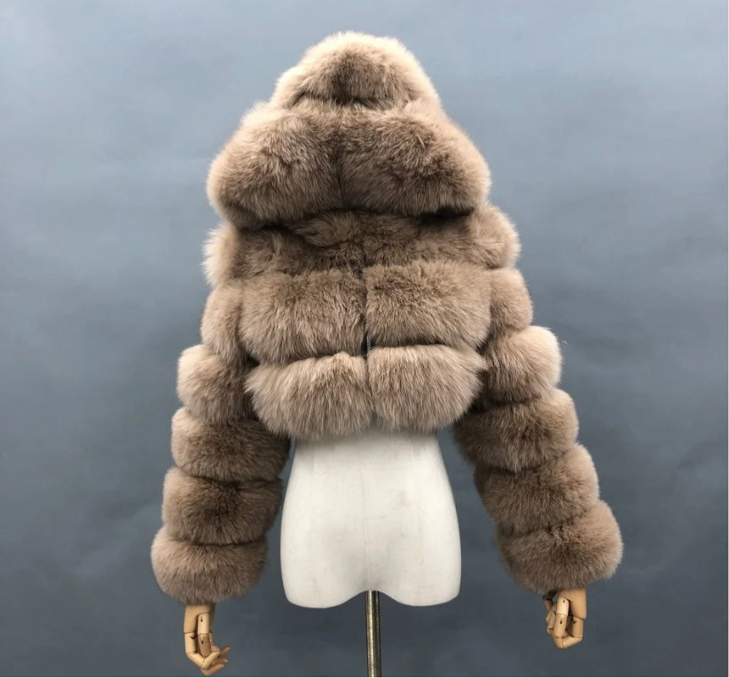 Real fox fur coats