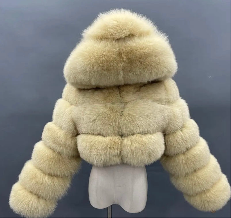 Real fox fur coats