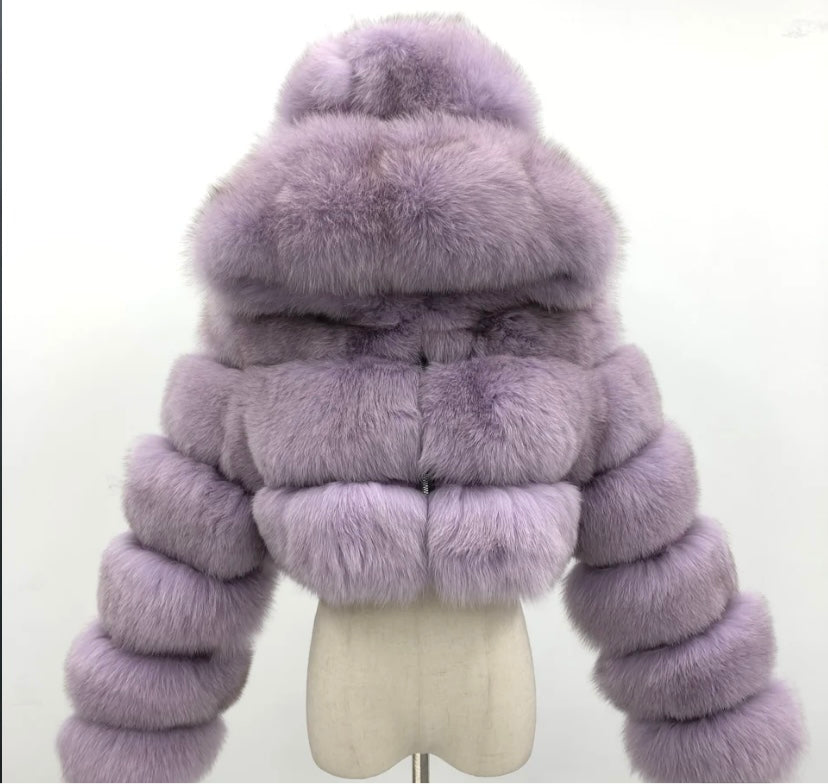 Real fox fur coats