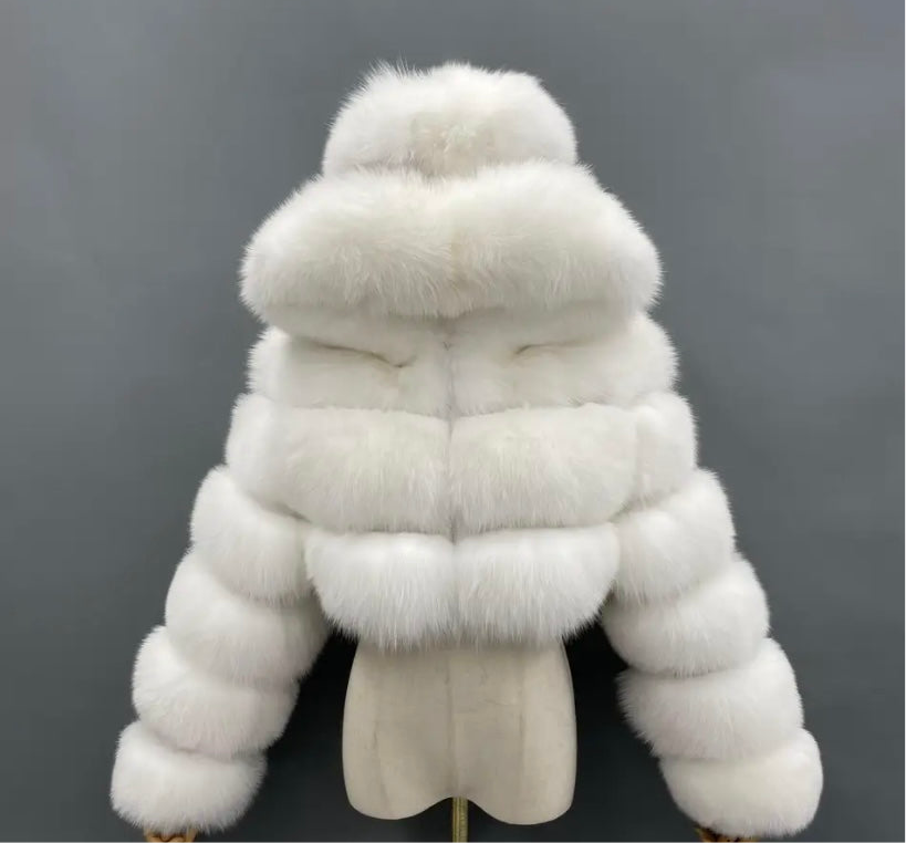 Real fox fur coats