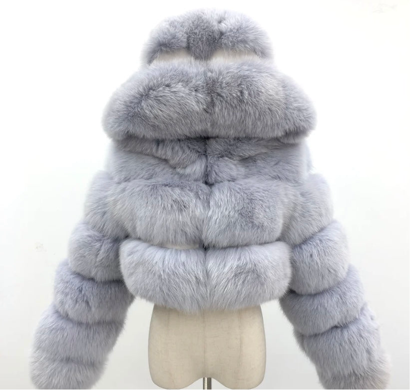 Real fox fur coats