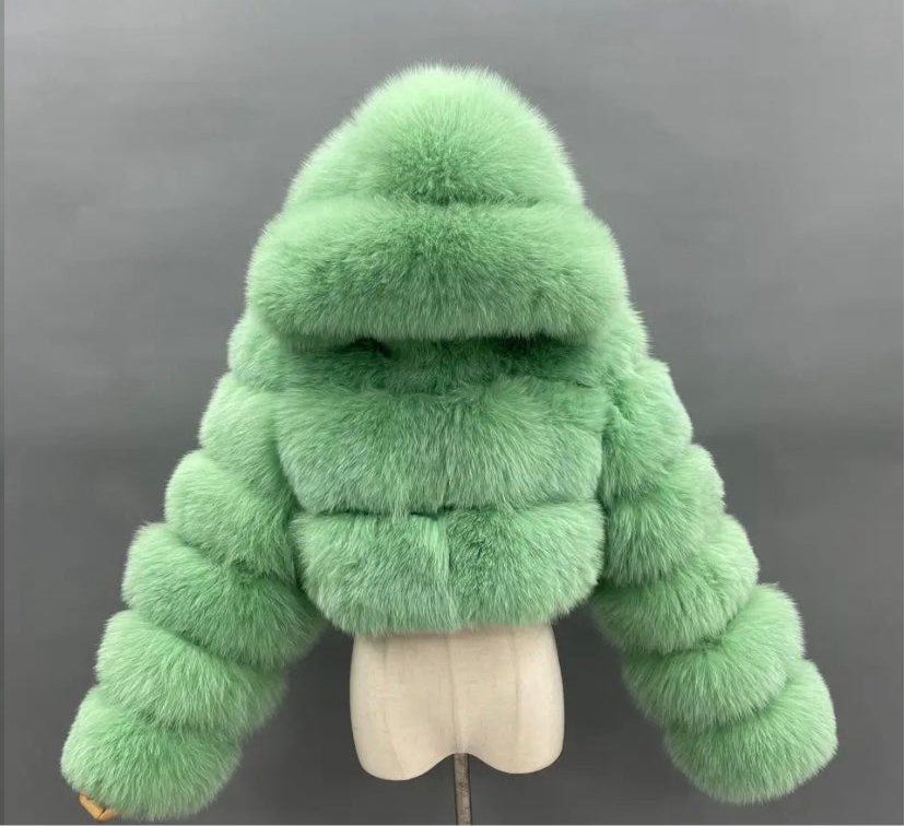 Real fox fur coats