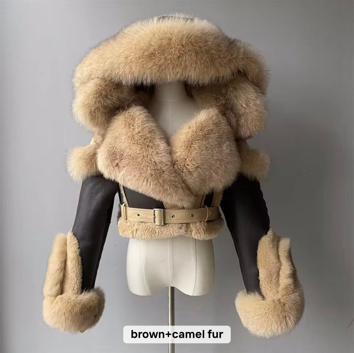 Women shearling real coat