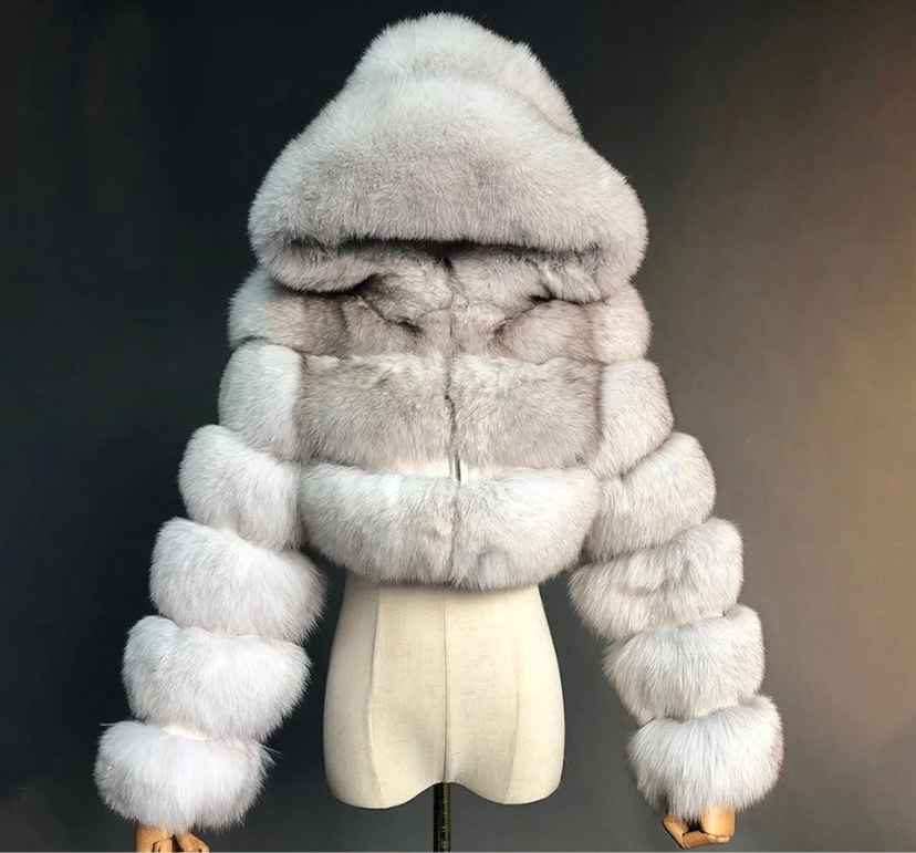 Real fox fur coats