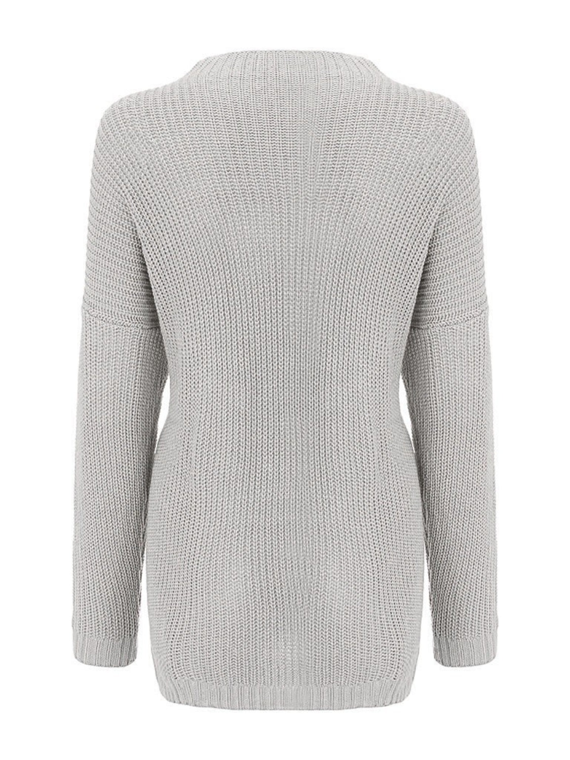 Round Neck Drop Shoulder Sweater