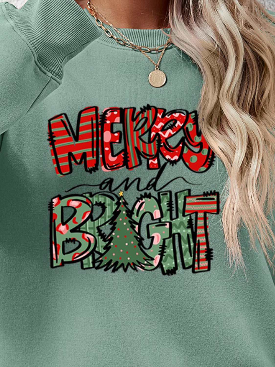 MERRY AND BRIGHT Long Sleeve Sweatshirt