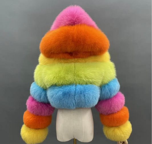Real fox fur coats