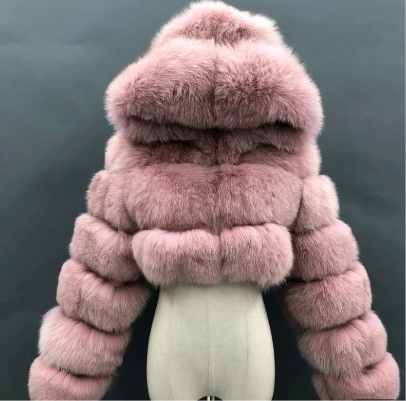 Real fox fur coats