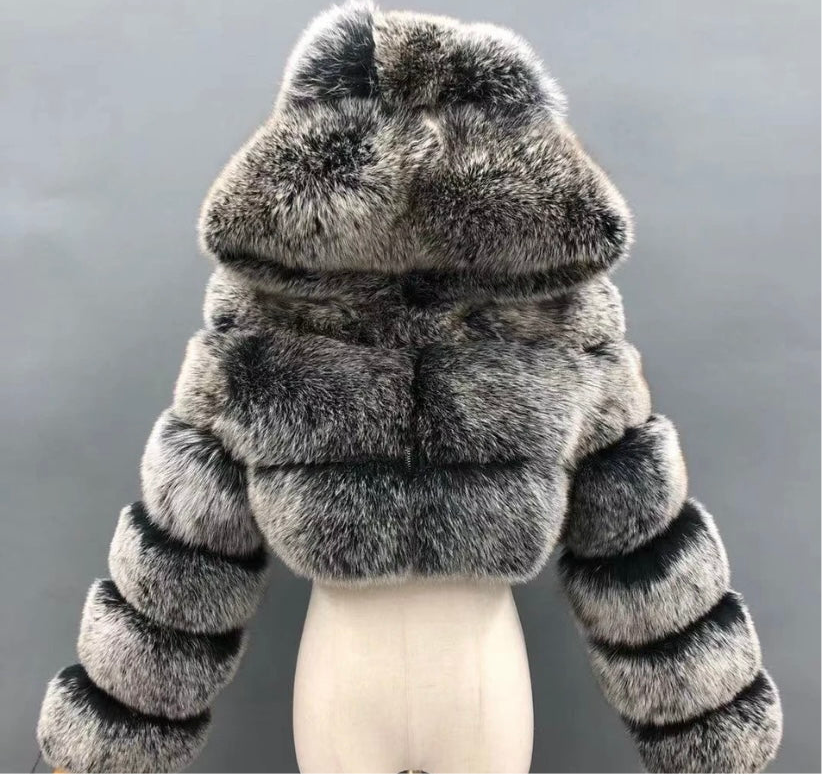 Real fox fur coats