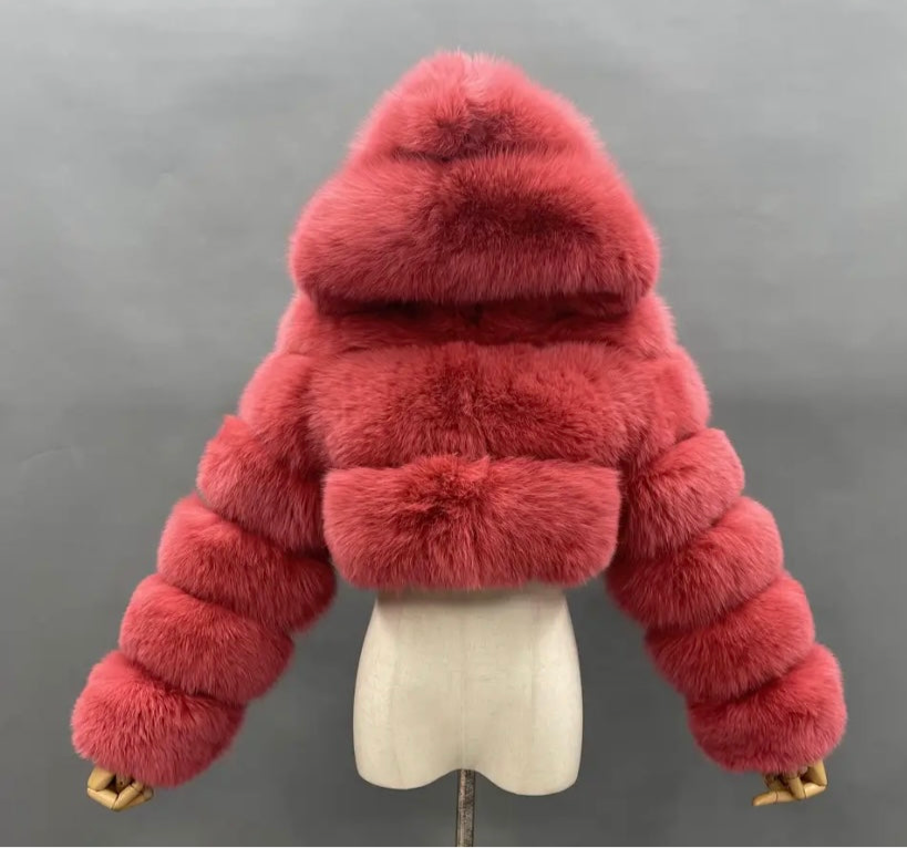 Real fox fur coats