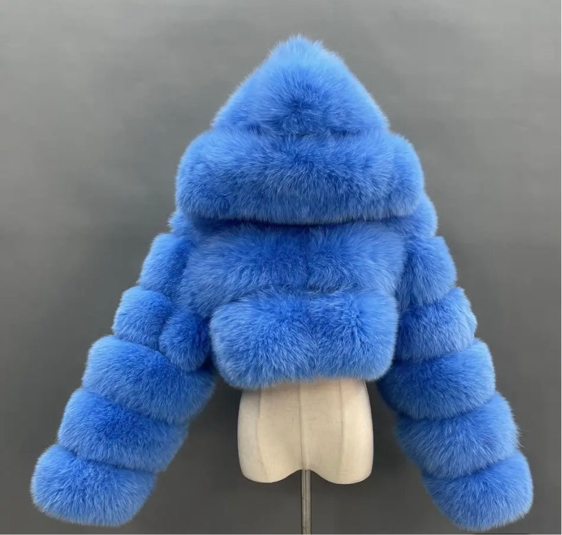Real fox fur coats