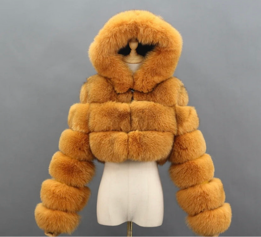 Real fox fur coats