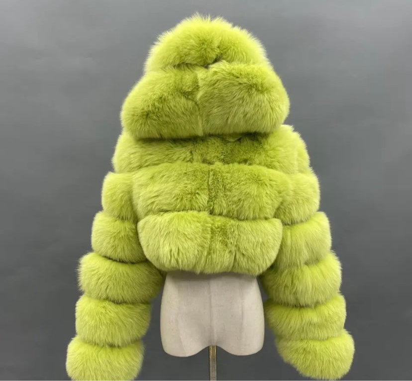 Real fox fur coats