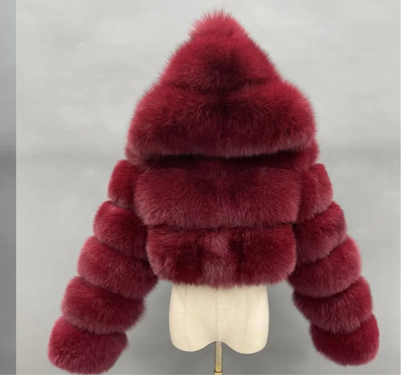 Real fox fur coats