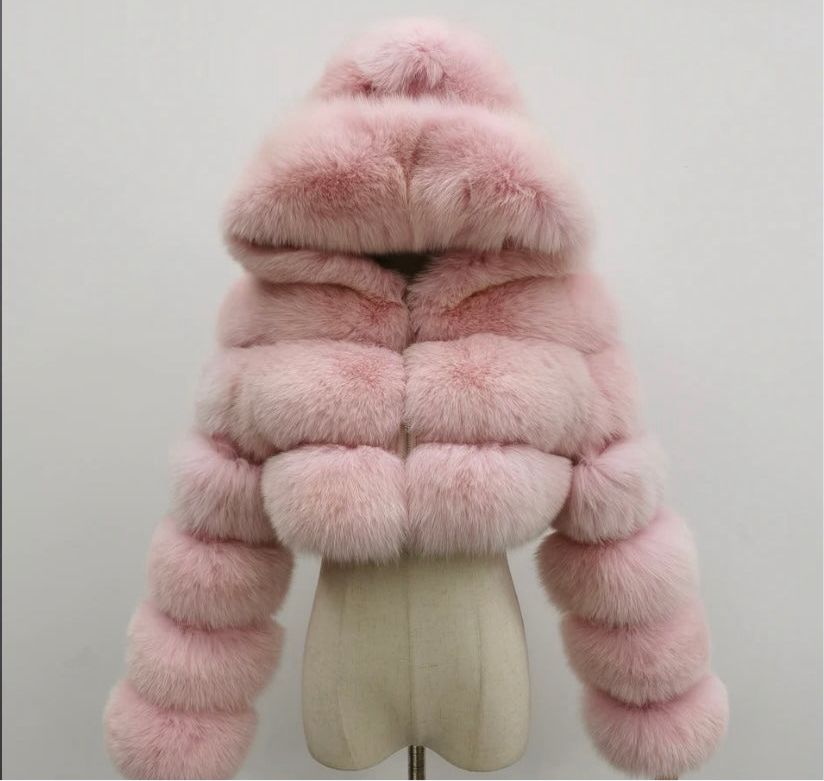 Real fox fur coats