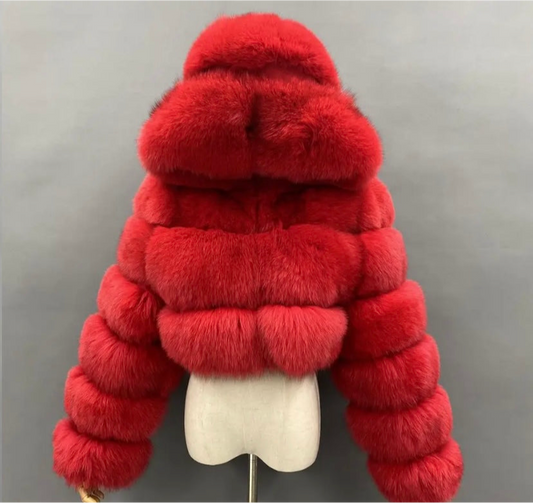 Real fox fur coats