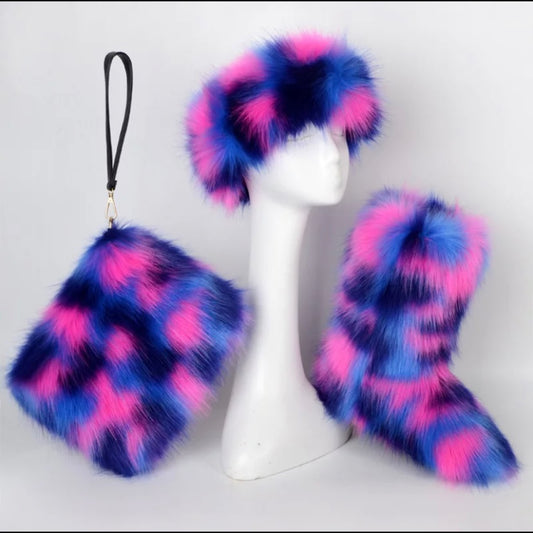 (Copy) Colorful Faux fur boots