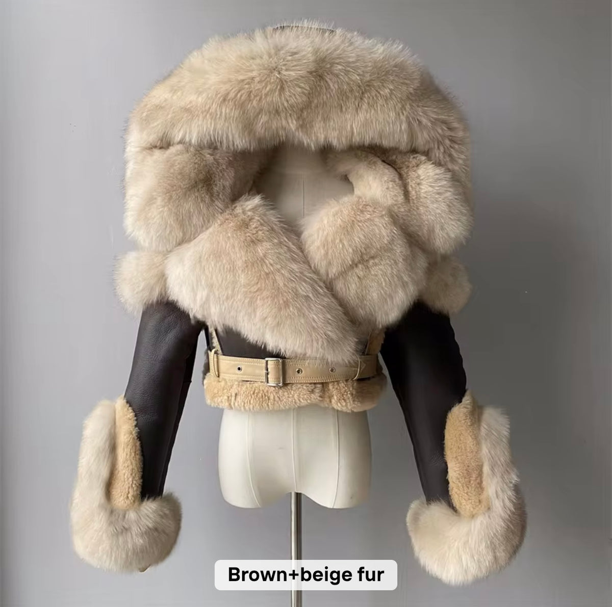 Women shearling real coat