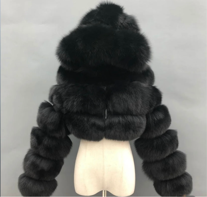 Real fox fur coats