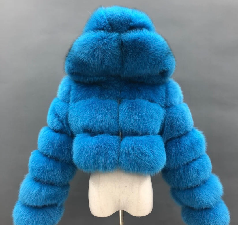 Real fox fur coats