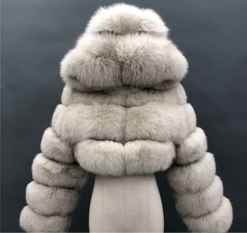 Real fox fur coats