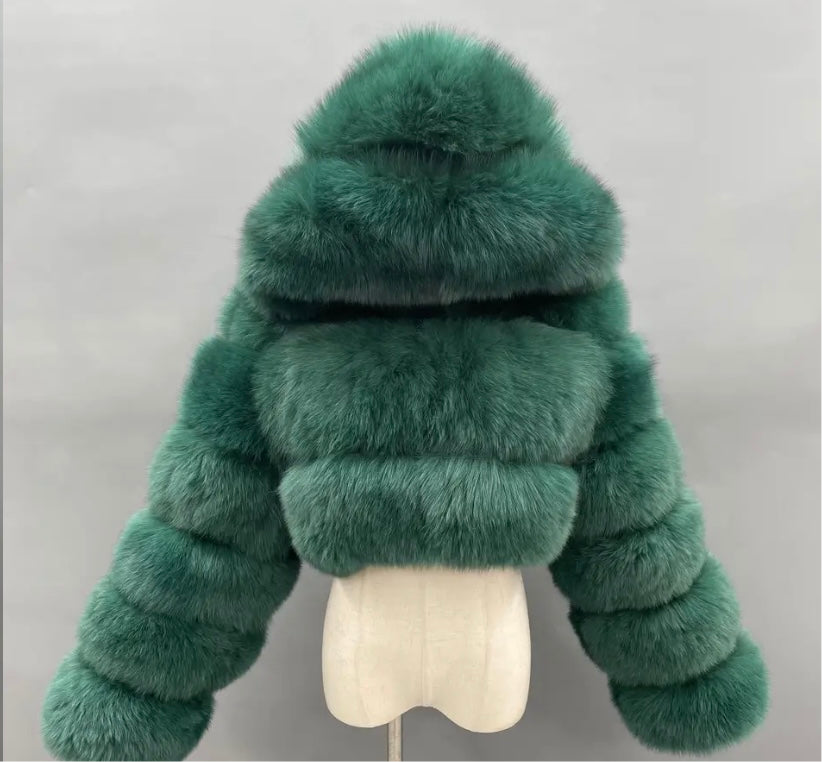 Real fox fur coats